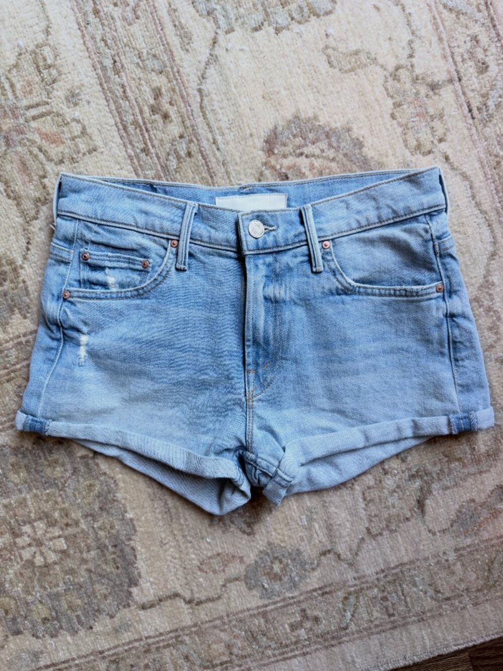 MOTHER The Teaser Donut Roll Short - On My Knees - Size 25 - Picture 6 of 7